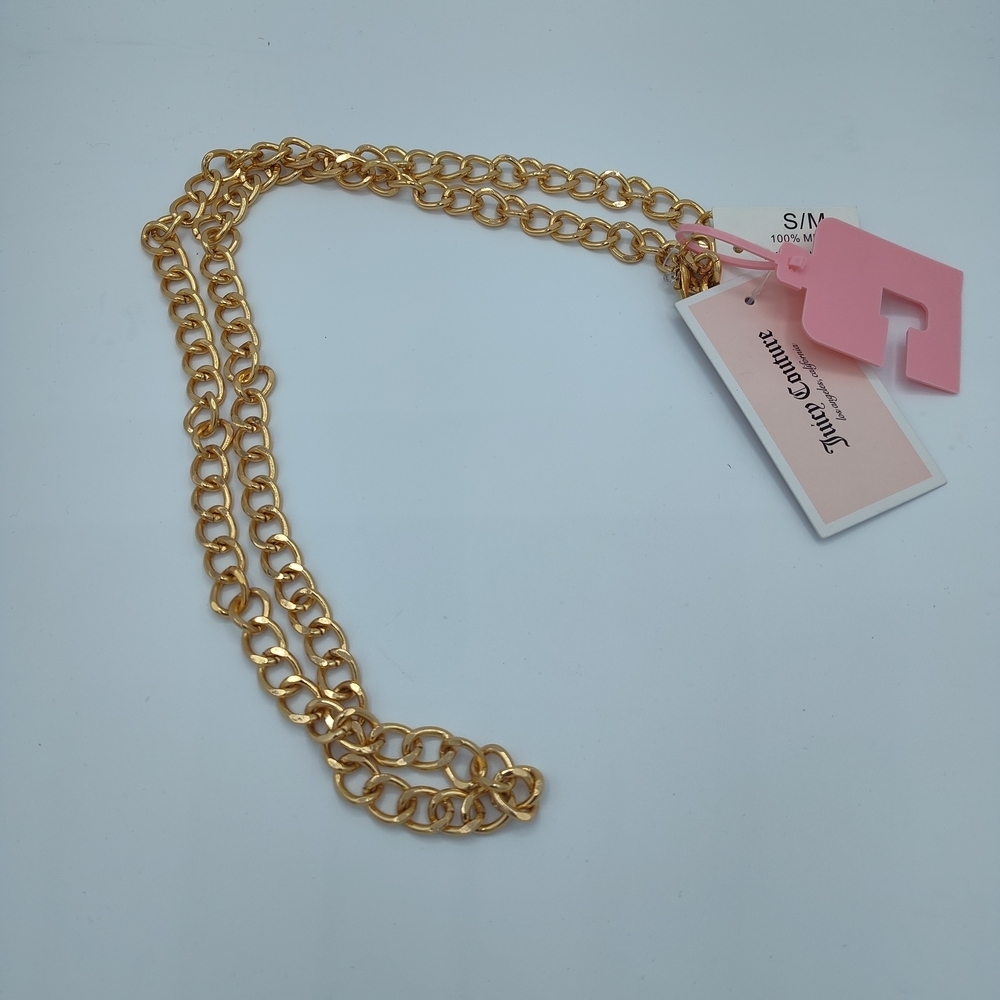 NWT Juicy Couture Crossbody Gold Chain Belt Small Accessory